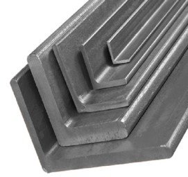 M.S. angles stacked by size at the SV Steels Chennai yard